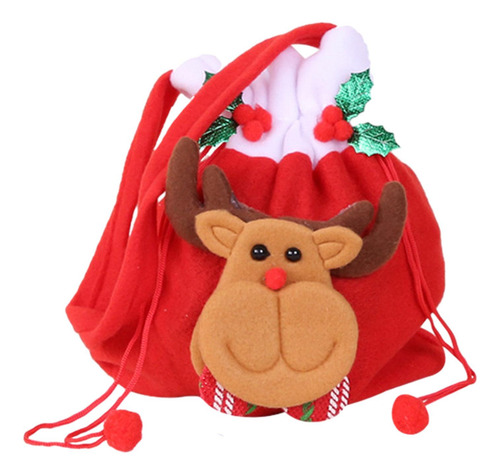 Bolsa De Regalo Con Cordón De Navidad, Embalaje Roja,