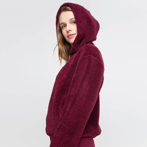 Campera Peluche Elastizado Polar Capucha Suave Importada