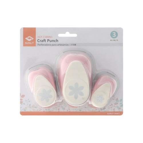Ibi Craft Perforadora Set Margaritas X 3 Unid. Rosa/blanco Margaritas X 3 Unidades