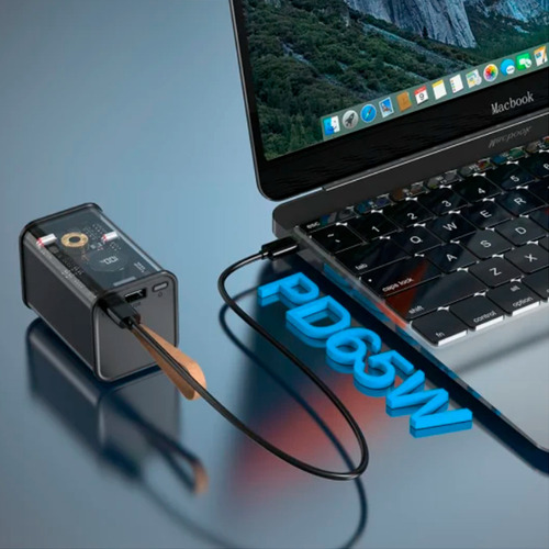Bateria Portatil 20000mah Powerbank Gan 65w