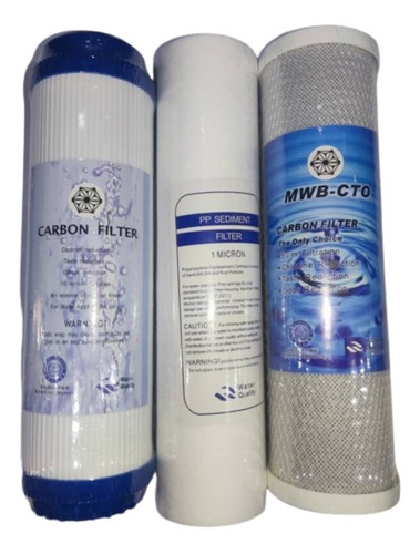 Filtro Cartucho Carbón Activado Bujia Purificador D Agua Kit