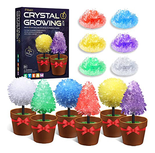 Crystal Growing Kit For Kids,  6 Color 12 Crystals Chem...