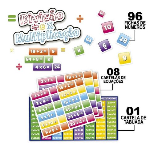 Matemáticas, aprendizaje mediante juegos educativos, división y multiplicación