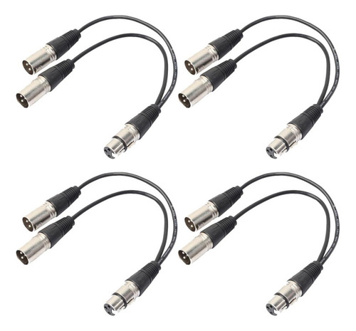 Q 4x Xlr A Doble Xlr Cable Divisor De Micrófono Equilibrado