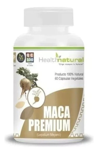 Maca Premium 100% Natural 60 Caps , 500 Mg