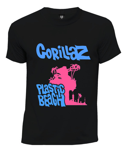 Camiseta Rock Artpop Plastic Beach Gorillaz 