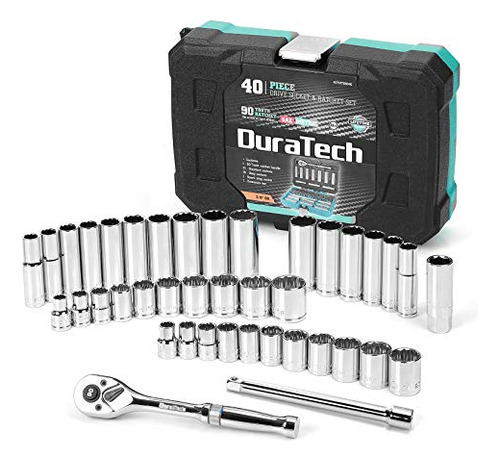 Juego De Enchufes Duratech 3/8, Juego De Herramientas De 40