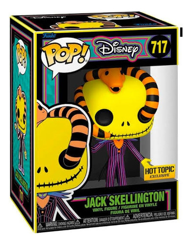 Funko Pop Jack Skellington Blacklight Exclusivo De Hot Topic