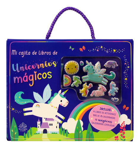 Mi Cajita De Libros De Unicornios Magicos (4 Libros + Calcomanías), De Silver Dolphin. Editorial Silver Dolphin Infantil, Tapa Blanda, Edición 01 En Español, 2023