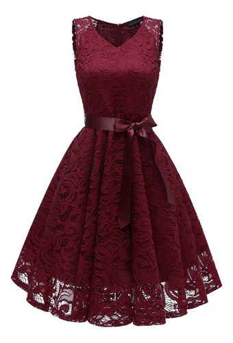 Nuevo Vestido De Fiesta Informal Sin Mangas Con Cuello En V