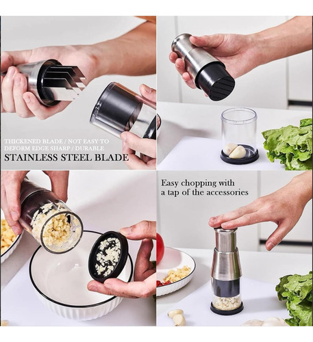 Cortador Manual Multiusos Para Ajo/verduras-acero Inoxidable