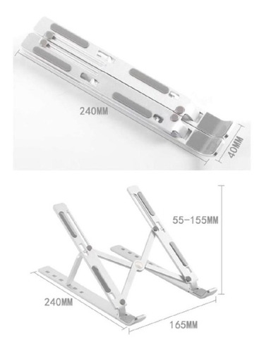 Imagen 9 de 10 de Soporte Aluminio Holder Portátil Laptop Ejecutivo Premium