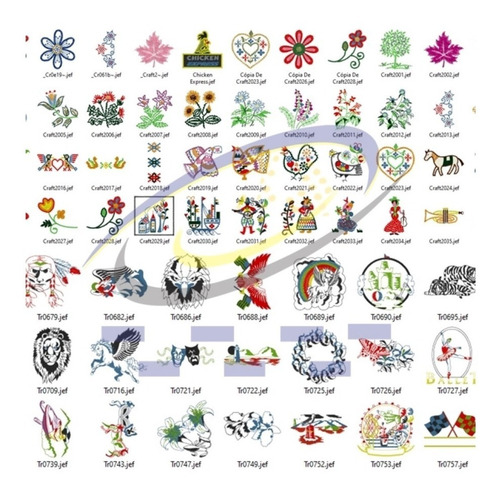 481.000 Matrizes Formato Jef Super Pack Matriz Bordados
