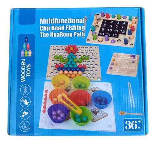 Set Juguete Montessori Multifuncional Madera Didáctico