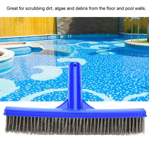 Cepillo Para Pared De Piscina Con Cerdas De Alambre De Acero