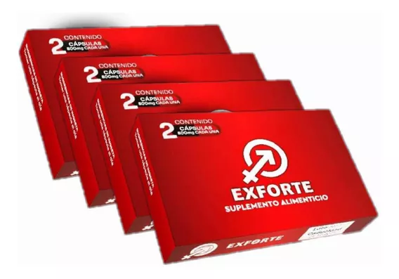 Exforte Vigorizante 100% Natural 4 Cajas (8 Cápsulas)