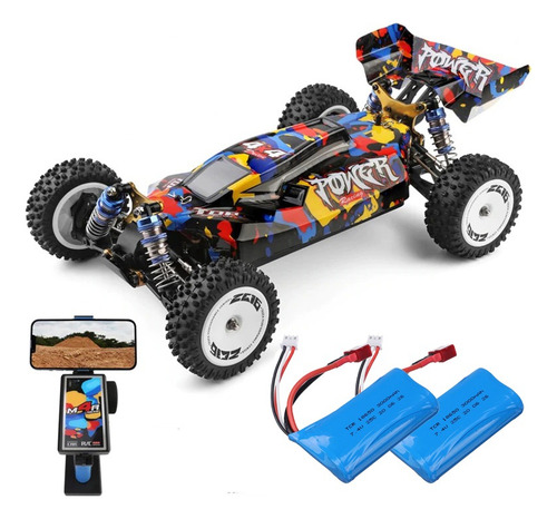 Automodelo Brushless Wltoys 124007 75kmh C/ 2 Baterias Cor Camuflado