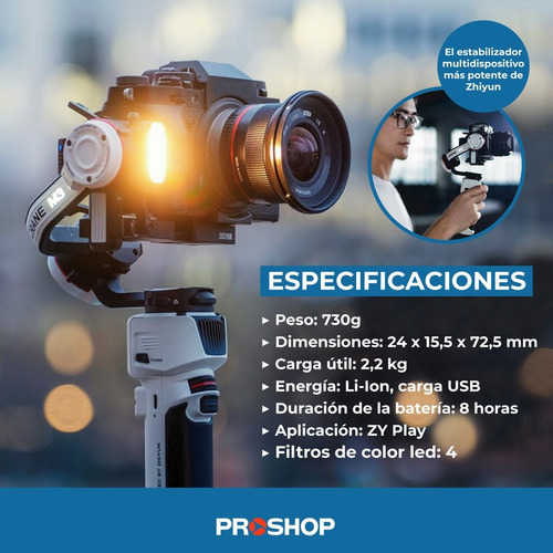 Imagen 9 de 10 de Estabilizador Gimbal Zhiyun Crane M3 Celular Camara Steady