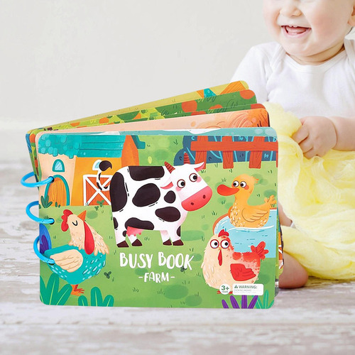 Montessori Quiet Busy Book Reutilizable Para Niños En Edad