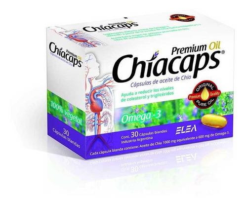 Chiacaps Premium Aceite De Chia X30 Cápsulas Bland Chiacaps