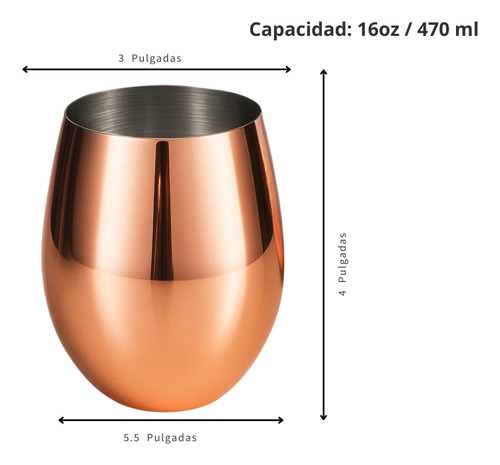 X2 Vasos Mugs Cobre Moscow Mule Coctel 500ml Tragos Mojitos