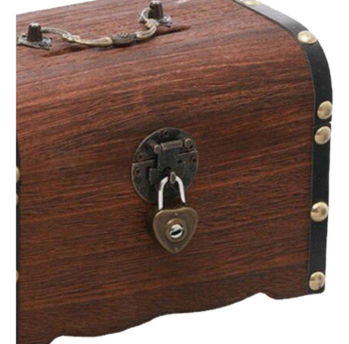Aplicável A Caja De Madera Alcancía Vintage Con Cerraduras
