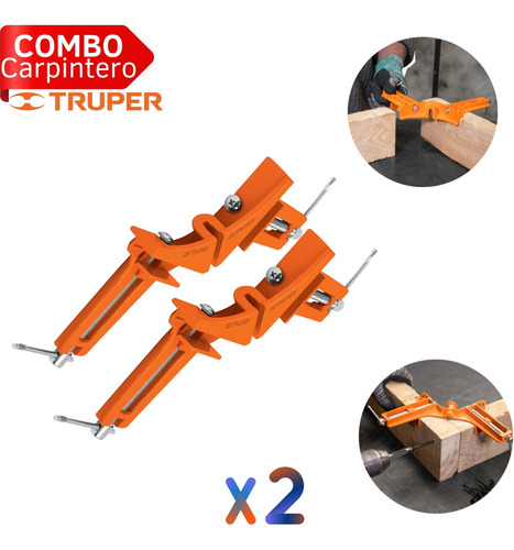 Prensa Esquinera Profesional Carpintero 2 Unidades Truper