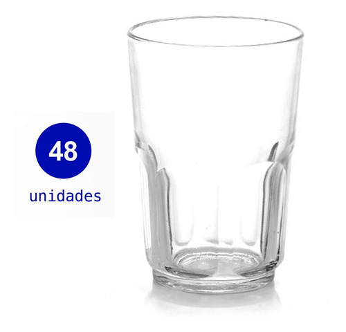 Imagen 2 de 5 de Vaso Bar Durax Genesis Vidrio Gaseosa Facetado Simil2711 X48