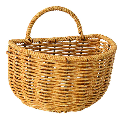 Cesta Colgante Semicircular Tejida, , Grande 16cmx11cmx15cm