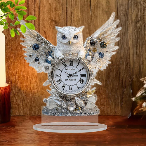 Placa De Mesa 2d Flat Owl Clock Pattern Mesa Versátil