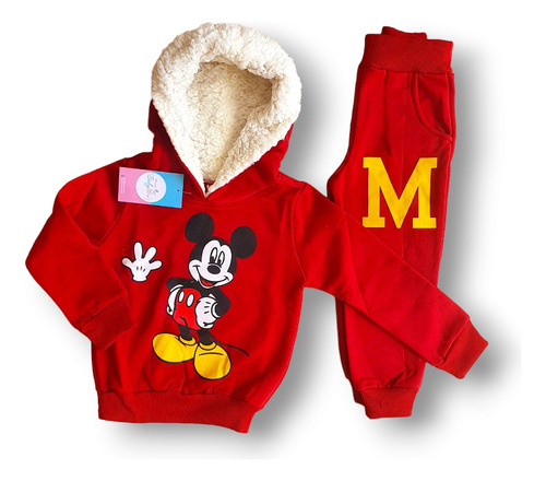 Conjunto Moletom Flanelado Infantil Frio Personagem Capuz