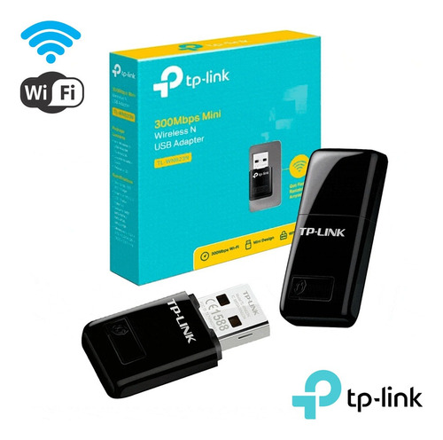Mini Adaptador Wifi 300mbps Usb 2.0 (2dbi) Windows 2.4ghz Pc