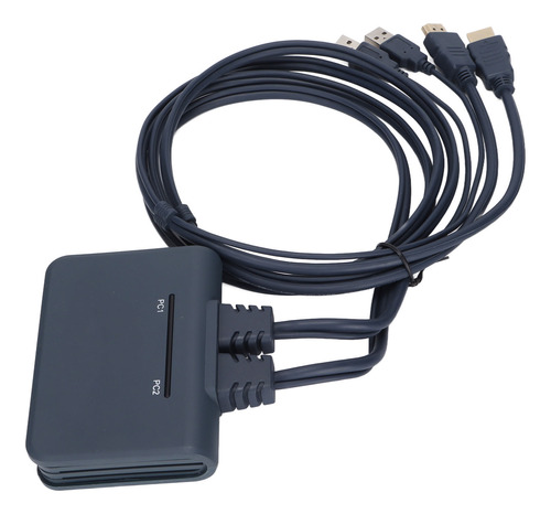 Interfaz Multimedia Hd Kvm Usb De 2 Puertos Cableados Para E