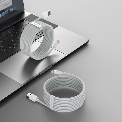 Imagen 6 de 7 de Cable Para iPhone Baseus Carga Rapida 2.4a 150cm Kit 2 Pzas