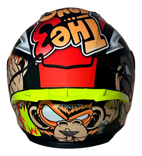 Casco Revionix Dp816 Cerrado Red Monkeys Ecer 22 06 Y Dot