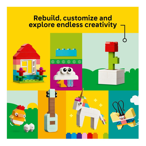 Caja De Ladrillos Lego Classic Vibrant Creative, Juguete Par