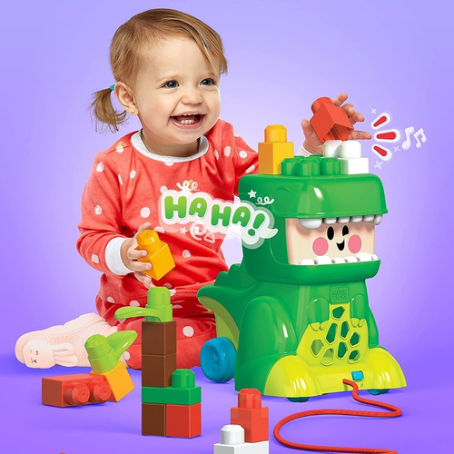 Mega Bloks T-rex Dinosaurio Jammy Stackers Con Sonido