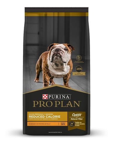 Imagen 2 de 2 de Alimento Pro Plan OptiFit Reduced Calorie para perro adulto de raza mediana y grande sabor pollo y arroz en bolsa de 3 kg