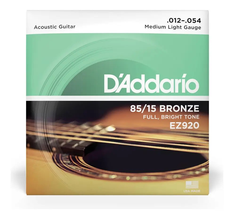 Encordoamento D'addario Violão Aço 012-054 Bronze 85/15 Ez920