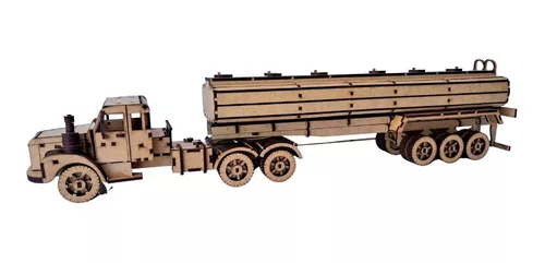 Caminhao scania quebra cuca 3d miniatura em mdf