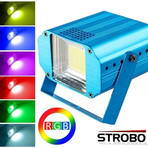 Mini Strobo Iluminação Led Rgb Efeito Flash Estroboscópico