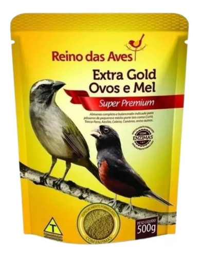 Extra Gold Ovos E Mel 500g Trinca Ferro Curió Azulão Coleiro