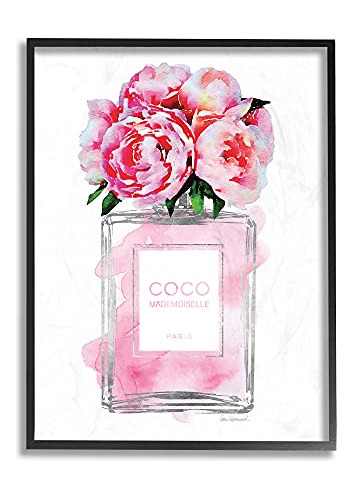 Stupell Industries Glam Perfume Bottle V2 Flower Silver Pink