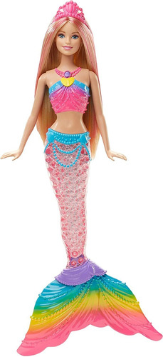 Muñeca Sirena Barbie Dreamtopia Rainbow Lights Rubia