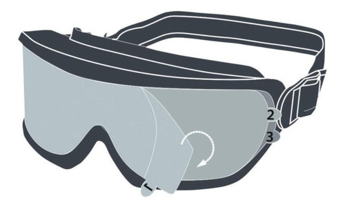 Antiparra Gafas Protectora Delta Plus Galeras Ahumado X 3 Un