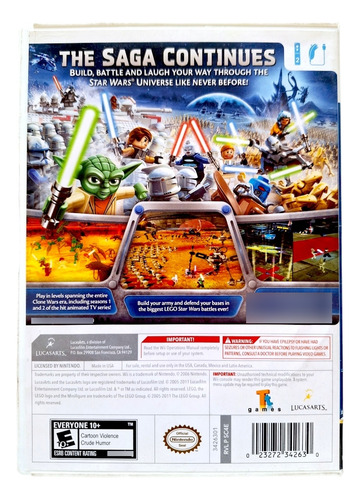 Lego Star Wars 3 The Clone Wars Nintendo Wii (Reacondicionado)