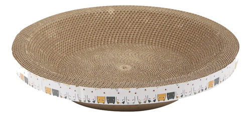 Cama Rascadora Para Gatos Base Estable Redonda Multifunci