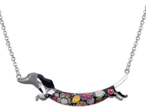 Comprar Duowei Lindo Dachshund Regalos Floral Esmalte Dachshund Coll