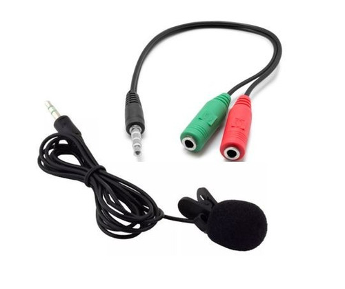 Cable Mini Plug 3,5mm A Mic Y Auric + Microfono Corbatero