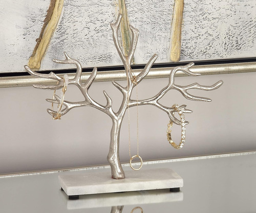 Soporte Para Joyería De Árbol De Mármol Con Base De Mármol,